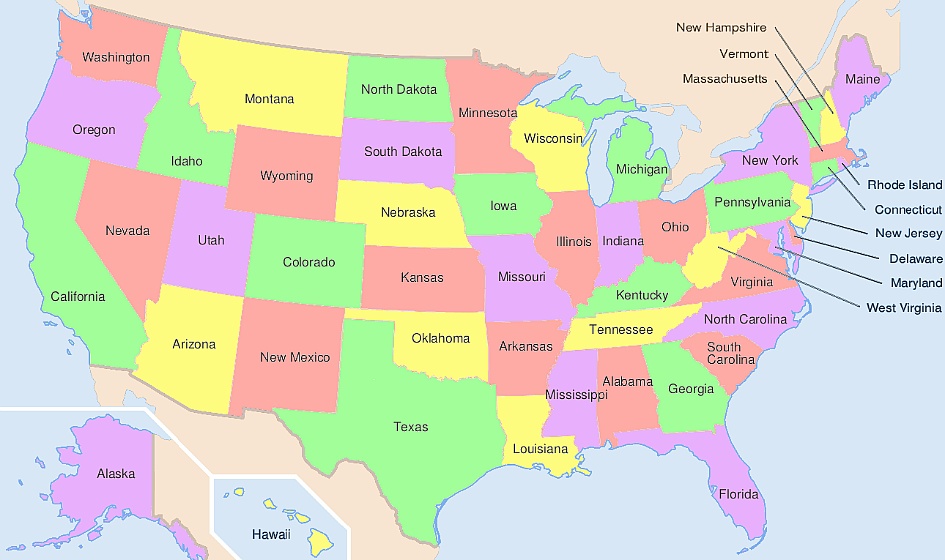 미국 지도 (American map of states)