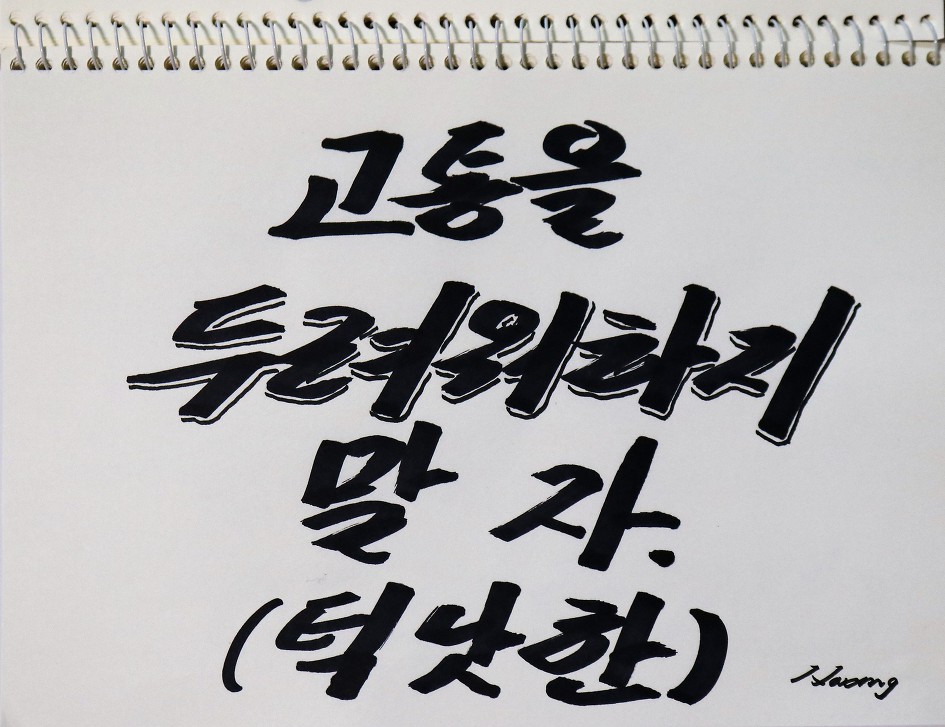고통을 두려워하지 말자.      (틱낫한) 
