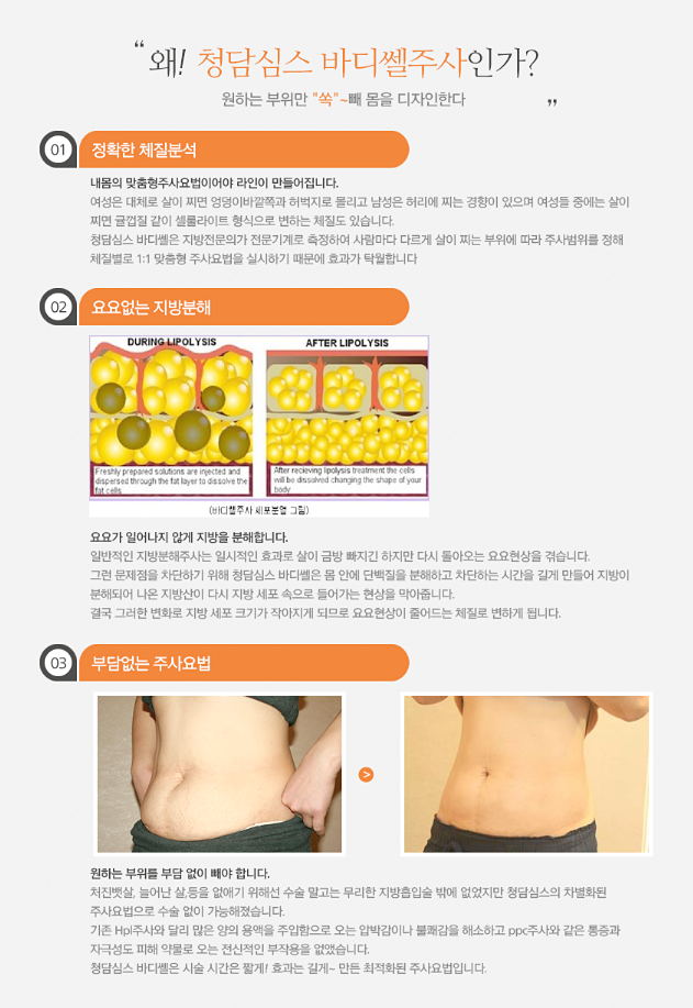 충주 비만클리닉 바디쎌 주사로 지방 안녕!