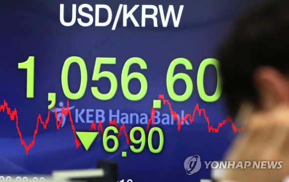 원ㆍ달러 환율 1,056.6원… 3년 5개월 만에 최저치